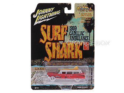 CHASE Cadillac Ambulance 1959 Surf Shark 1:64 Johnny Lightning