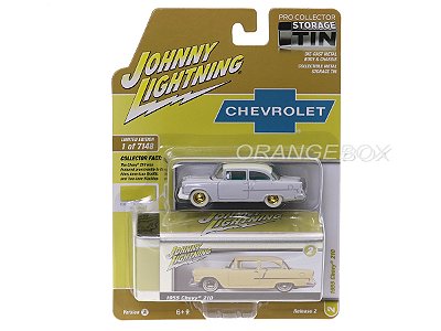 CHASE Chevy 210 1955 Release 2A 2022 1:64 Johnny Lightning Collector Tin