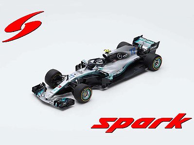 Fórmula 1 Mercedes Benz AMG Petronas 2º Chinese 2018 Bottas 1:18 Spark