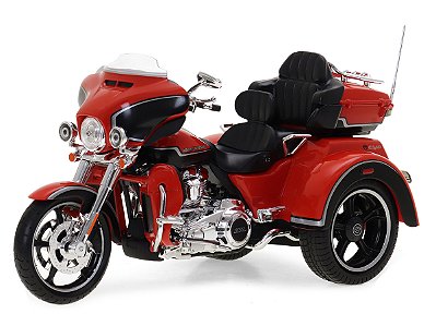 Harley Davidson CVO Tri Glide 2021 Triciclo Maisto 1:12 Laranja
