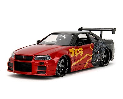 Nissan Skyline GT-R R34 2002 Godzilla vs Destoroyah 1:24 Jada Toys