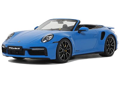 *** PRÉ-VENDA *** Porsche 911 (992) Turbo S Cabriolet 2020 1:18 GT Spirit Azul