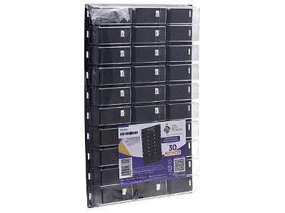 Expositor com 30 Nichos Fechados p/ Miniaturas 1:64 The King of Boxes Preto