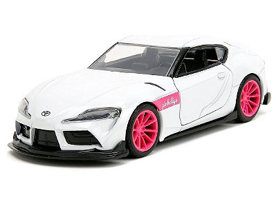 Toyota Supra 2020 1:32 Jada Toys Pink Slips Branco