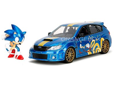 Subaru Impreza WRX STI Sonic The Hedgehog + Figura 1:24 Jada Toys