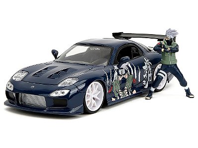 Mazda RX-7 1993 Kakashi Hatake Naruto Shippuden + Figura Jada Toys 1:24