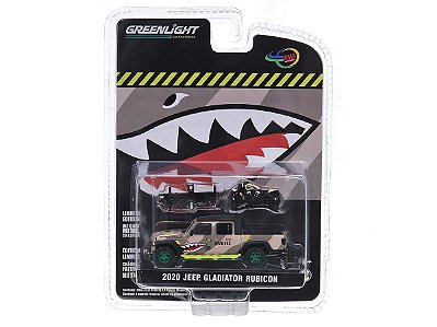 Jeep Gladiator Rubicon + Indian 2020 1:64 Greenlight Indonesia Exclusive CHASE
