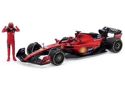 Fórmula 1 Ferrari SF-23 Charles Leclerc 2023 c/ Piloto 1:24 Bburago