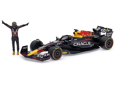 Fórmula 1 Red Bull RB19 Max Verstappen World Champion 2023 c/ Piloto 1:24 Bburago