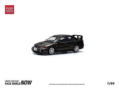 Mitsubishi Lancer Evolution IV 1:64 POP RACE Preto