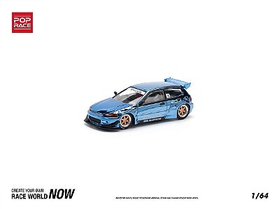 Honda Civic EG6 Pandem Body Kit 1:64 POP RACE Azul
