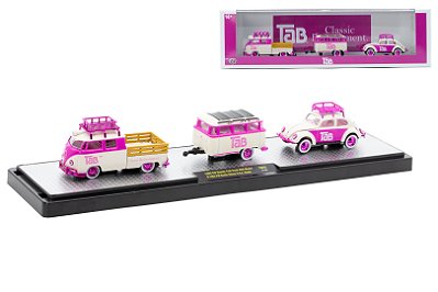 Volkswagen Kombi USA Model 1960 + Beetle Deluxe TW26 1:64 M2 Machines CHASE