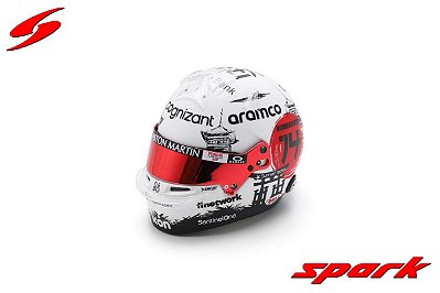 Capacete Fernando Alonso Aston Martin Aramco Cognizant F1 Team GP Japão 2023 1:5 Spark