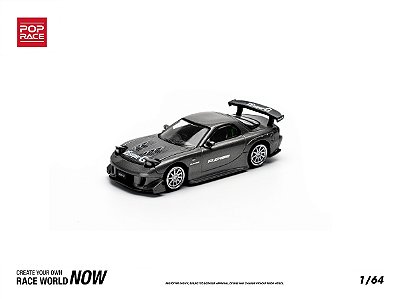 Mazda RX7 RE Amemiya Widebody 1:64 POP RACE Cinza
