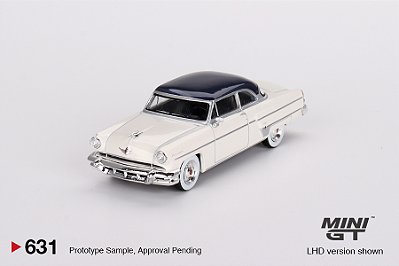Lincoln Capri 1954 Arctic White / Atlantic Blue 1:64 Mini GT