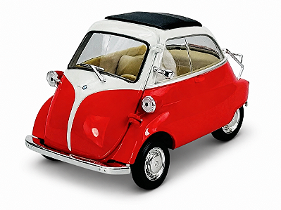 BMW Isetta 1:18 Welly Vermelho