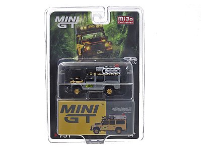 Land Rover Defender 110 1989 Camel Trophy Japan 1:64 Mini GT CHASE