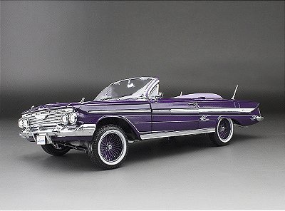 Chevrolet Impala 1961 Open Convertilbe Lowrider 1:18 Sunstar Purple