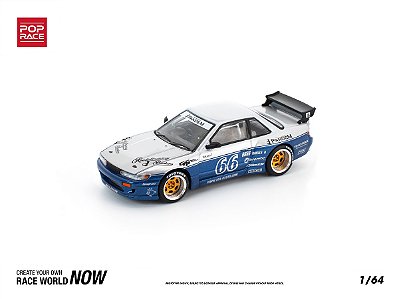 Nissan Silvia S13 Pandem Widebody Kit Moontech Blue 1:64 POP RACE