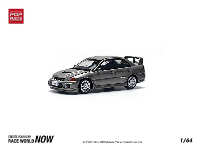 Mitsubishi Lancer Evolution IV 1:64 POP RACE Cinza