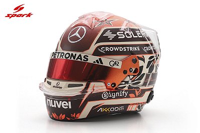 Capacete Kimi Antonelli GP Miami 2025 Mercedes AMG PETRONAS F1 Team 1:5 Spark