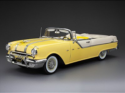 Pontiac Star Chief 1955 Conversível 1:18 Sunstar Platinum Amarelo