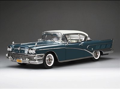 Buick Limited Riviera Coupe 1958 1:18 Sunstar Platinum Azul