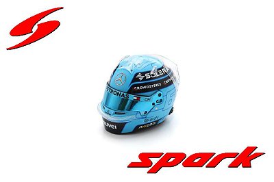 Capacete George Russell Mercedes AMG Petronas F1 Team W15 2024 1:5 Spark