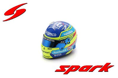 Capacete Fernando Alonso Aston Martin Aramco F1 Team 2024 3 1:5 Spark