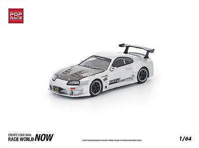 *** PRÉ-VENDA *** Toyota Supra GT300 TOP SECRET 1:64 POP RACE Prata PV13007