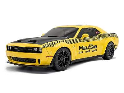 *** PRÉ-VENDA *** Dodge Challenger SRT Hellcat Redeye Widebody NYC Hellcab 2023 1:18 Solido Amarelo