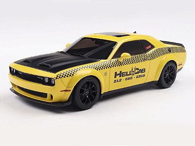Dodge Challenger SRT Hellcat Redeye Widebody NYC Hellcab 2023 1:18 Solido Amarelo