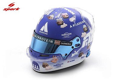 Capacete Alexander Albon Williams Racing British GP 2025 1:5 Spark