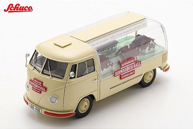 *** PRÉ-VENDA *** Volkswagen Kombi T1 Advertisement Van Schwäbisch Hall 1965 1:18 Schuco