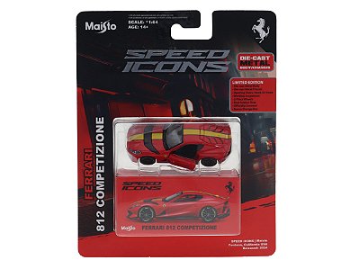 Ferrari 812 Competiziona 1:64 Maisto Speed Icons Vermelho