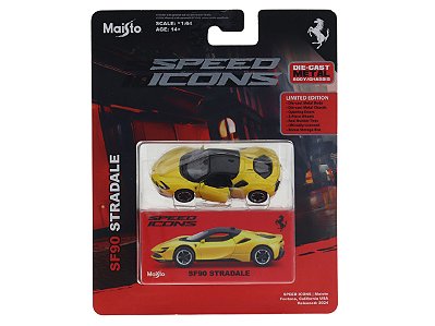 Ferrari SF90 Stradale 1:64 Maisto Speed Icons Amarelo