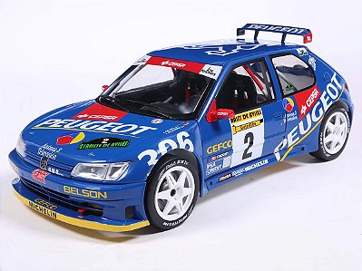 Peugeot 306 MAXI Rally de Avilès J.Ascona / J.Billmaier 1997 1:18 Solido Azul