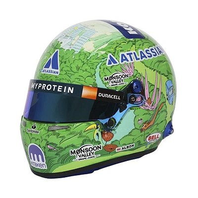 Capacete Alexander Albon Williams Racing Singapore GP 2025 1:5 Spark