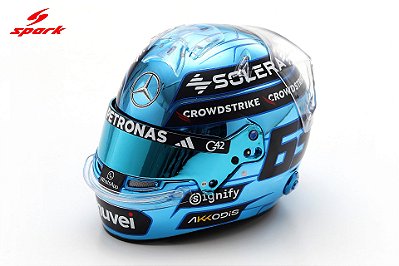 Capacete George Russell Mercedes AMG F1 Singapore GP 2025 1:5 Spark