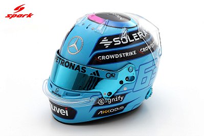 Capacete George Russell Mercedes AMG F1 Team GP EUA 2025 1:5 Spark