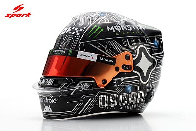 Capacete Oscar Piastri McLaren F1 Team GP EUA 2025 1:5 Spark