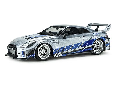 *** PRÉ-VENDA *** Nissan GT-R (R35) Liberty Walk Silhouette 2020 1:43 Solido Prata
