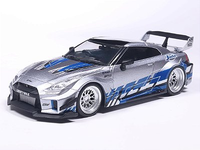 Nissan GT-R (R35) Liberty Walk Silhouette 2020 1:43 Solido Prata