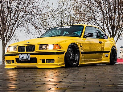 BMW M3 Coupe Pandem Body Kit 1990 1:18 Solido Amarelo