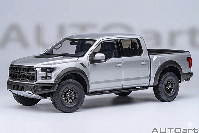 Ford F-150 Raptor Supercrew 2019 1:18 Autoart Prata