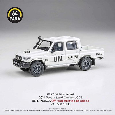 Toyota Land Cruiser LC79 2014 UN MINUSCA 1:64 PARA64 Branco