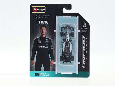 Fórmula 1 Mercedes AMG W16 George Russel 2025 1:64 Bburago