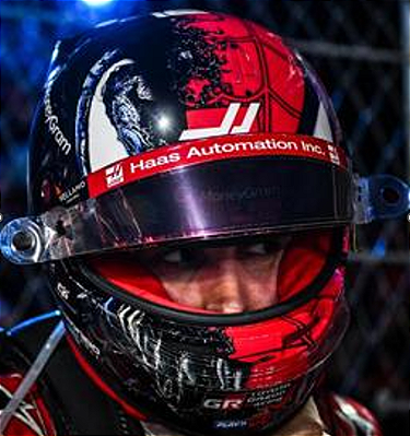 Capacete Esteban Ocon Haas F1 Team GP Las Vegas 2025 1:5 Spark