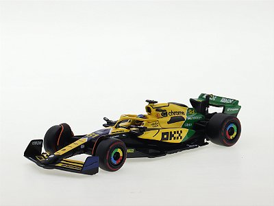 Ayrton Senna Tribute Fórmula 1 McLaren MCL38 GP Mônaco 2024 Piastri1:43 Bburago c/ Display e Piloto