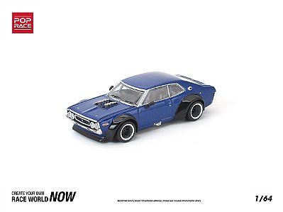 Nissan Laurel C130 1:64 POP RACE Azul